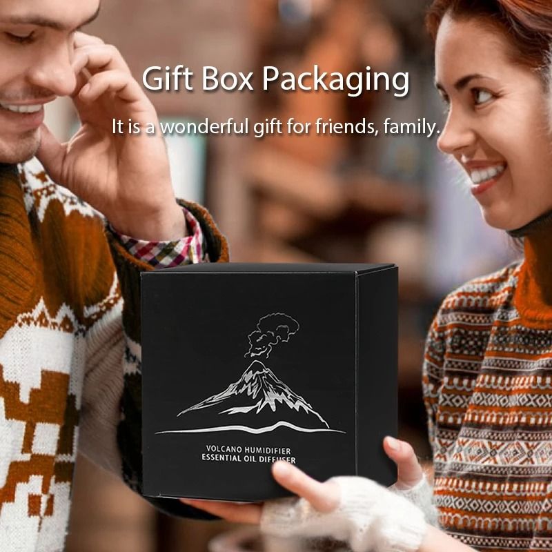 Volcanic Aroma Diffuser 130 Ml USB Humidifier With Flame Night Light 4