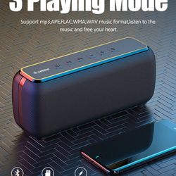 60w portable bluetooth speaker with subwoofer and waterproof design
