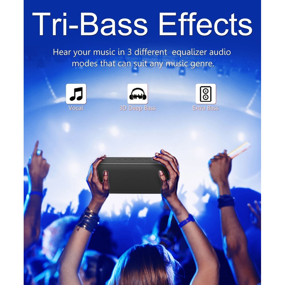 60W Portable Bluetooth Speaker With Subwoofer And Waterproof Design 4