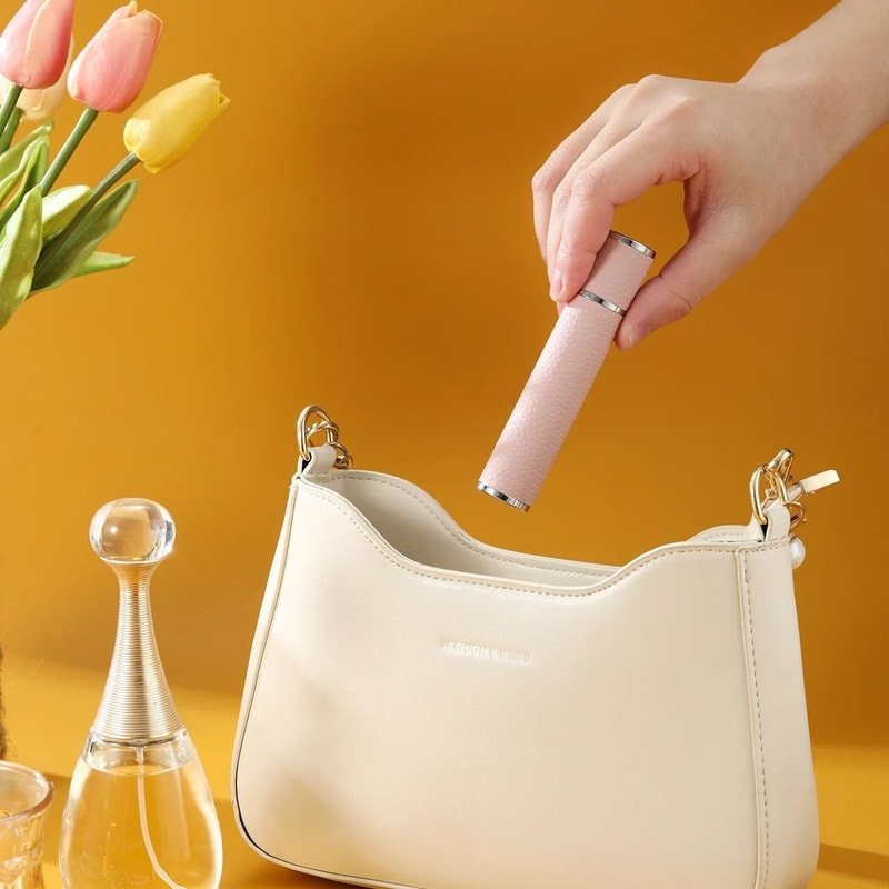 10ml Magnetic Perfume Atomizer With Leather Cover For Travel 3