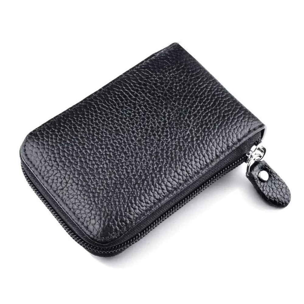 Mens PU Leather Wallet With RFID Blocking And Zipper Pocket 3