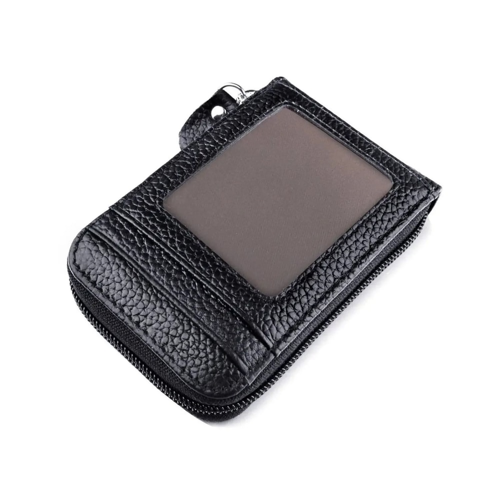 Mens PU Leather Wallet With RFID Blocking And Zipper Pocket 7