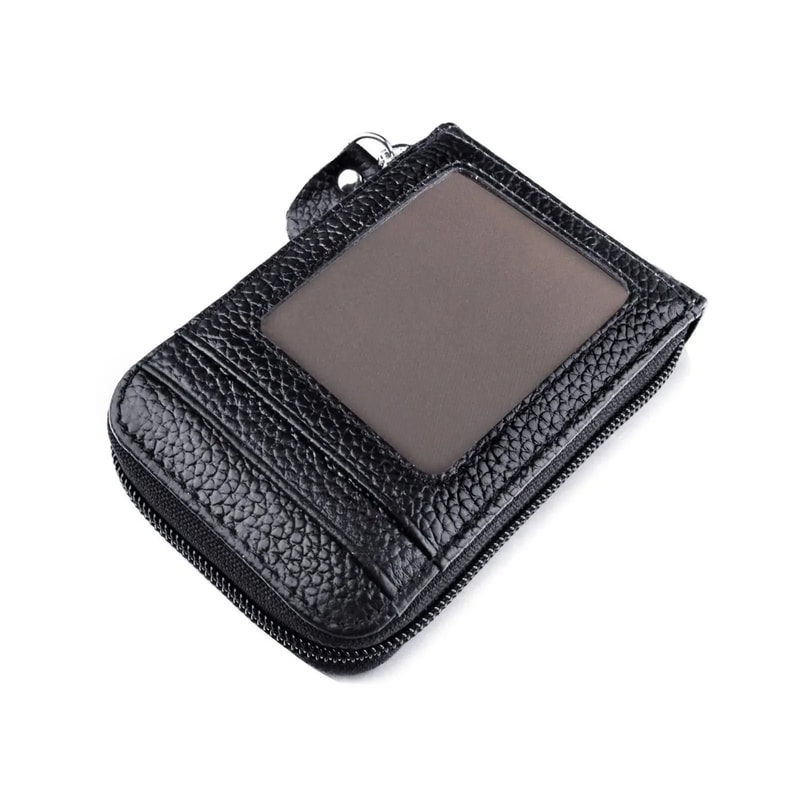 Mens PU Leather Wallet With RFID Blocking And Zipper Pocket 7