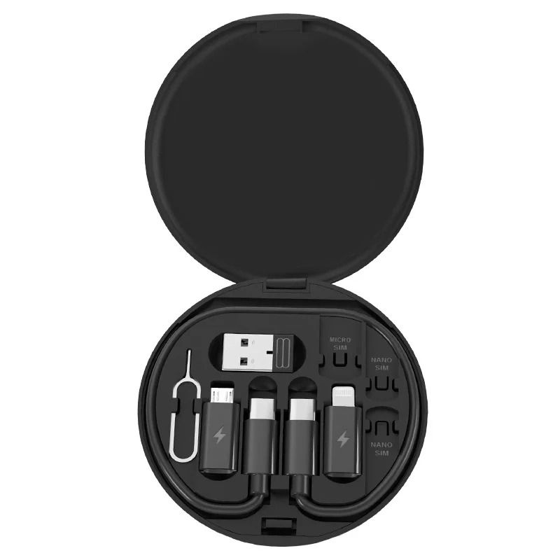 Multi USB 60W Charging Cable Kit With Type C Lightning And Micro Adapters 6