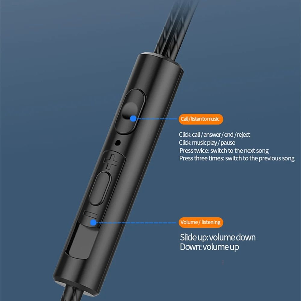 Dual Driver Wired In Ear Headphones With Noise Canceling And Built In Mic 5