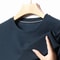 Mens Summer Waffle Knit Short Sleeve T Shirt With Round Neck 4