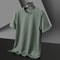 Mens Summer Waffle Knit Short Sleeve T Shirt With Round Neck 7