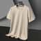 Mens Summer Waffle Knit Short Sleeve T Shirt With Round Neck 8