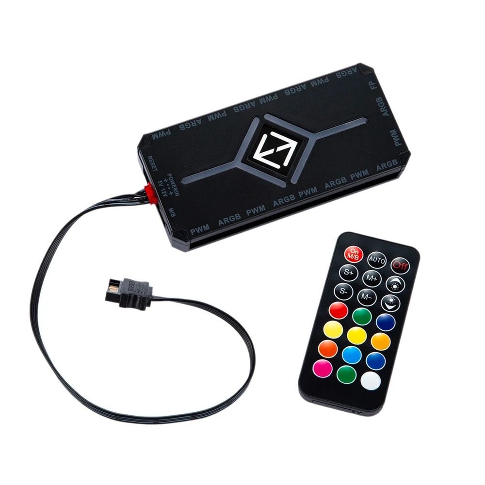 3 In 1 PWM And ARGB Magnetic Fan Hub Splitter With Remote Control 4