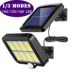 160 led solar wall lamp for outdoor garden and security lighting