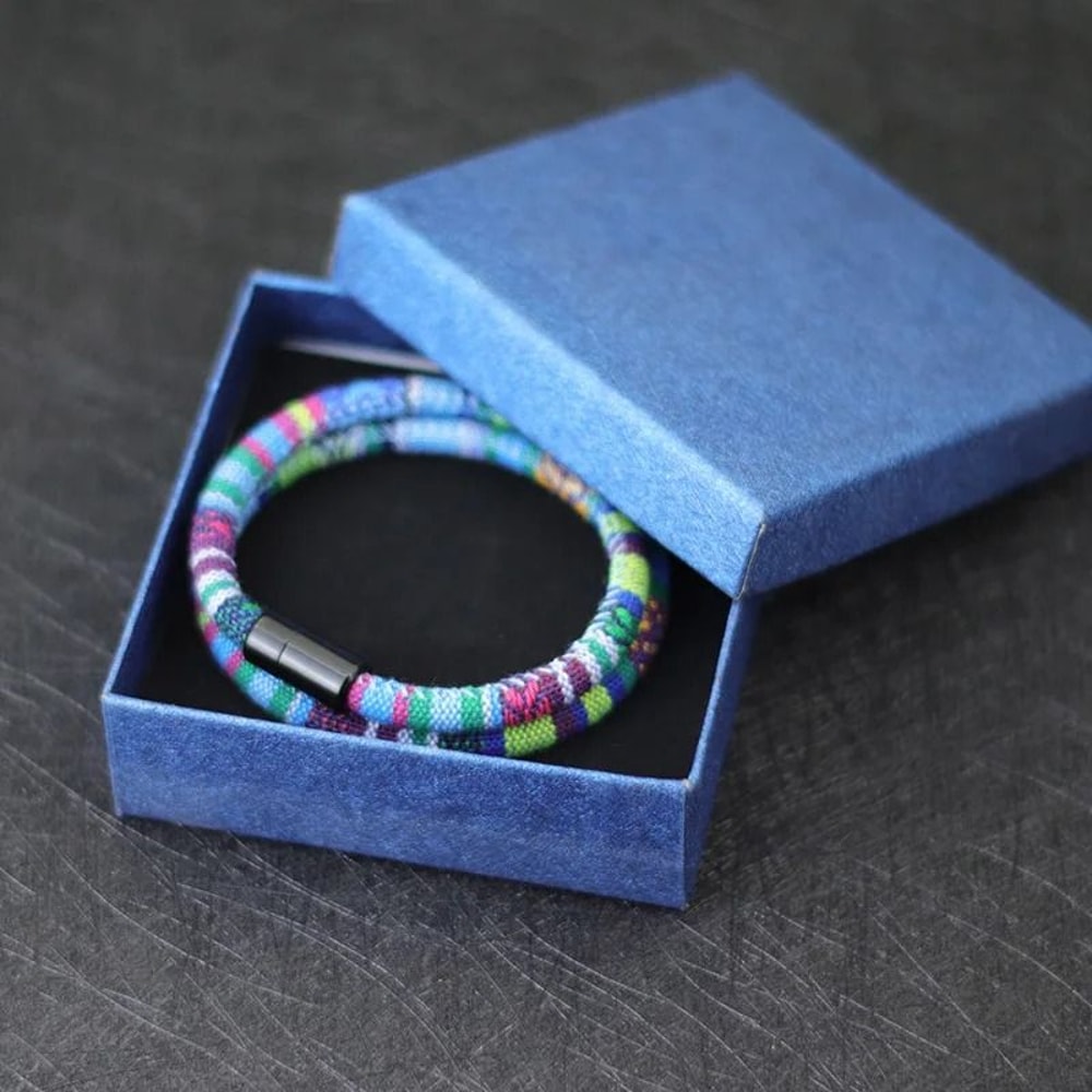 Mens Bohemian Magnetic Rope Bracelet 2