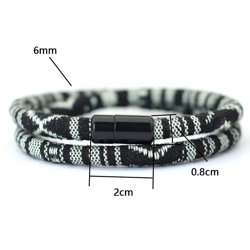 Mens Bohemian Magnetic Rope Bracelet 3