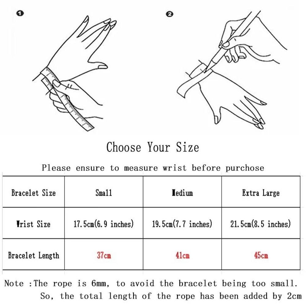 Mens Bohemian Magnetic Rope Bracelet 5