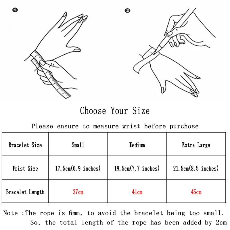 Mens Bohemian Magnetic Rope Bracelet 5