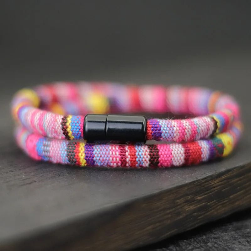 Mens Bohemian Magnetic Rope Bracelet 10