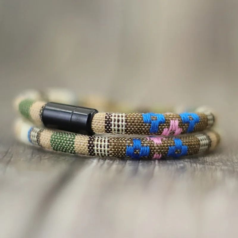 Mens Bohemian Magnetic Rope Bracelet 11