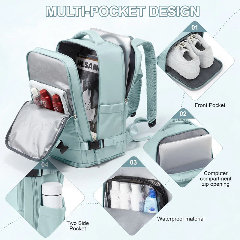 Compact Travel Laptop Backpack Cabin Size 3
