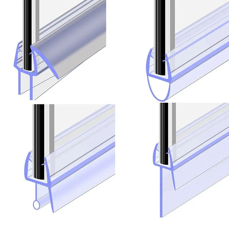 Shower Screen Door Seal Strip Water Baffle For Glass Doors 0