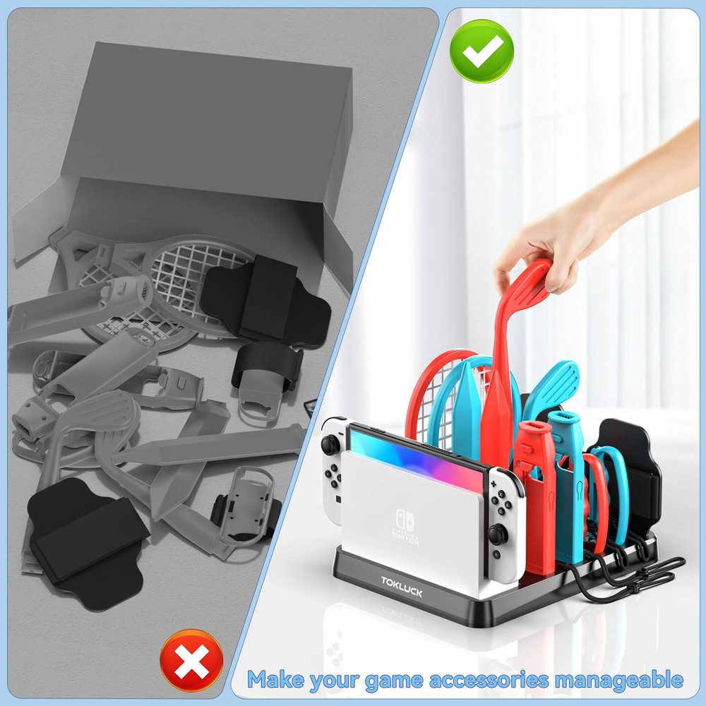 All In One Switch Accessories Kit With Storage Stand 4
