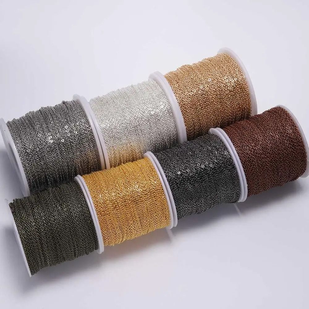 Gold And Bronze Plated Necklace Chain Roll For Jewelry Making 0