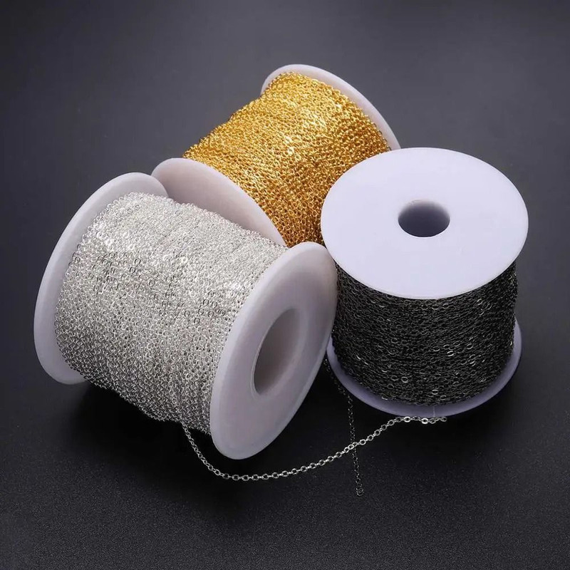 Gold And Bronze Plated Necklace Chain Roll For Jewelry Making 1