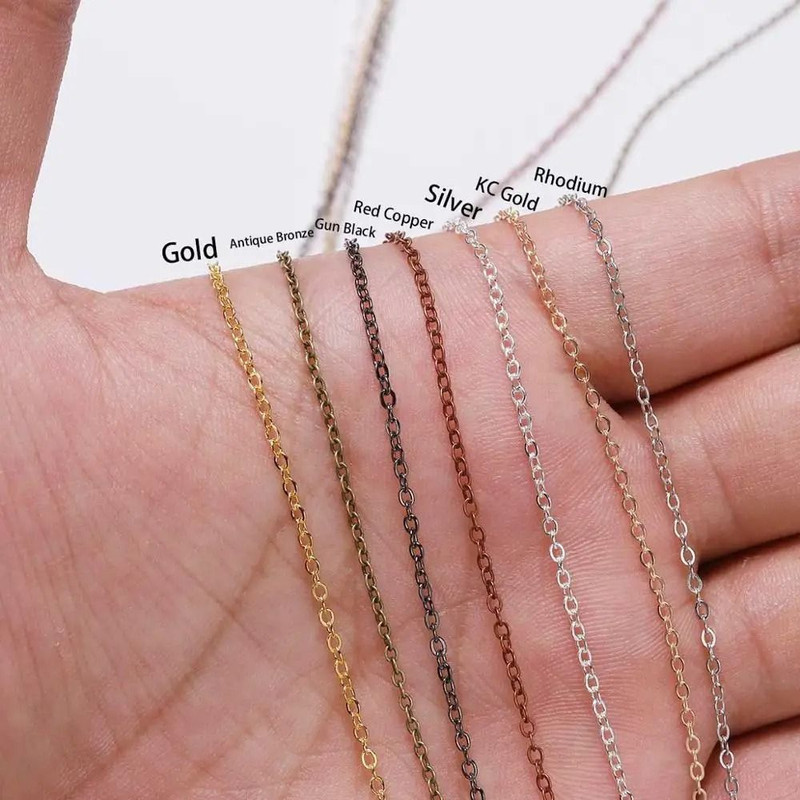 Gold And Bronze Plated Necklace Chain Roll For Jewelry Making 5