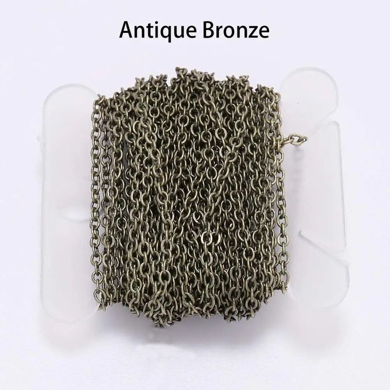 Gold And Bronze Plated Necklace Chain Roll For Jewelry Making 6