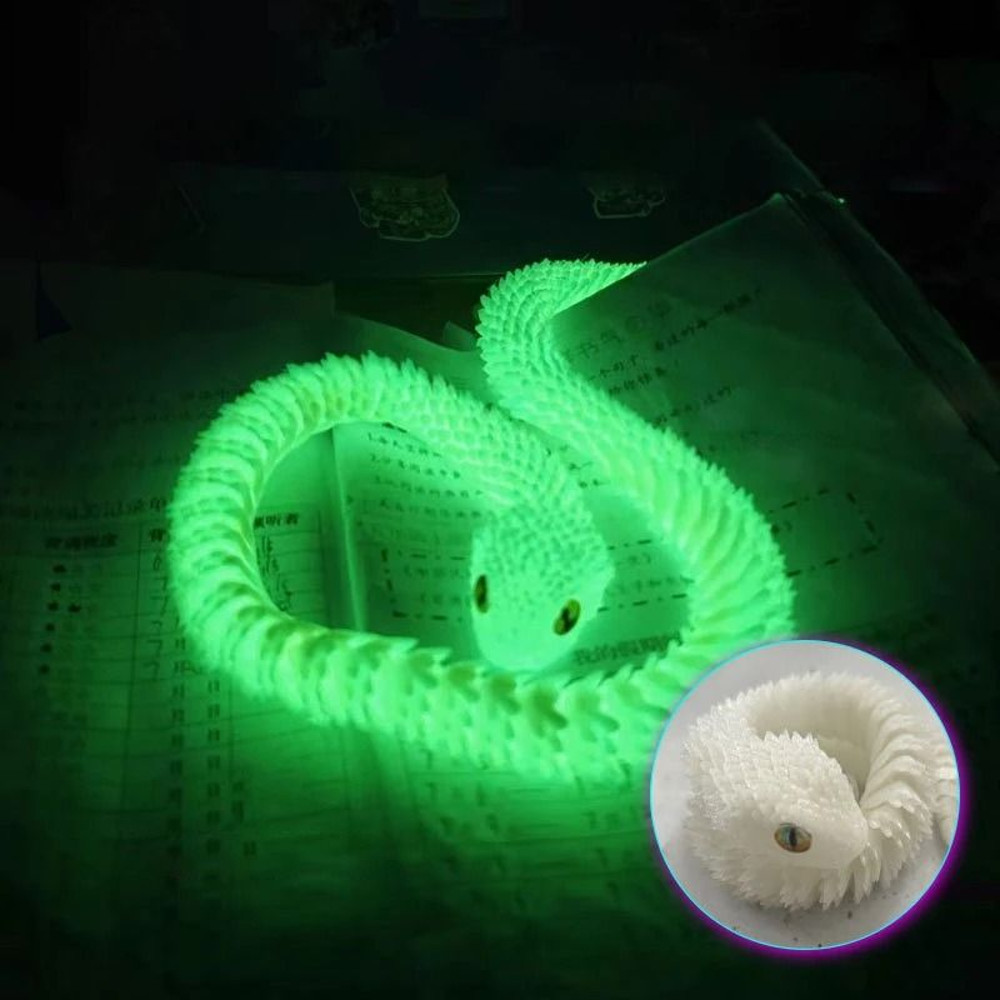 3D Printed Snake Figurine With Movable Joints Life Like Desktop Ornament 14