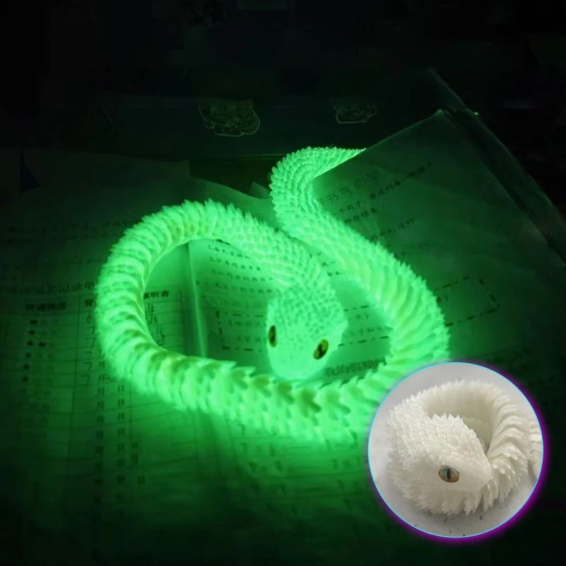 3D Printed Snake Figurine With Movable Joints Life Like Desktop Ornament 14