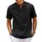 Mens Casual Linen Short Sleeve Shirt 1