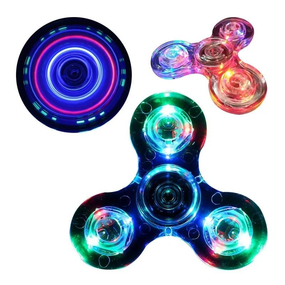 LED Glow Fidget Spinner For Stress Relief 0