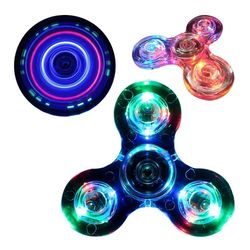 led glow fidget spinner for stress relief