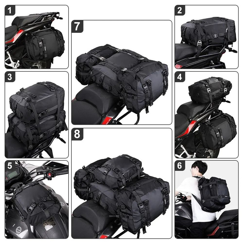 Waterproof Motorcycle Rear Seat Bag 2