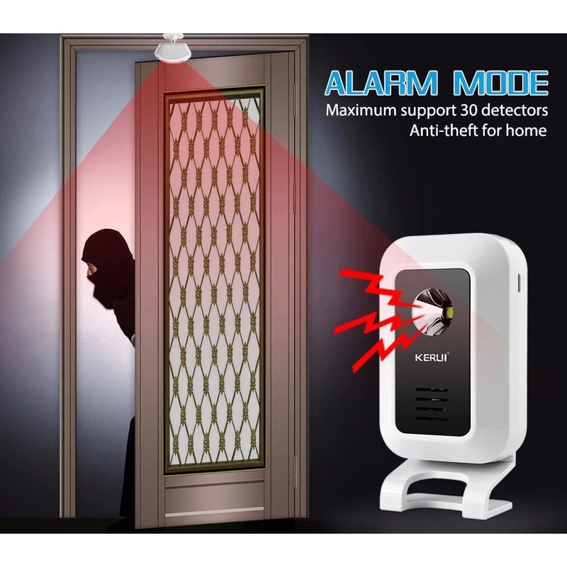 Smart Wireless Motion Sensor Alarm With LED Light And Door Chime 0