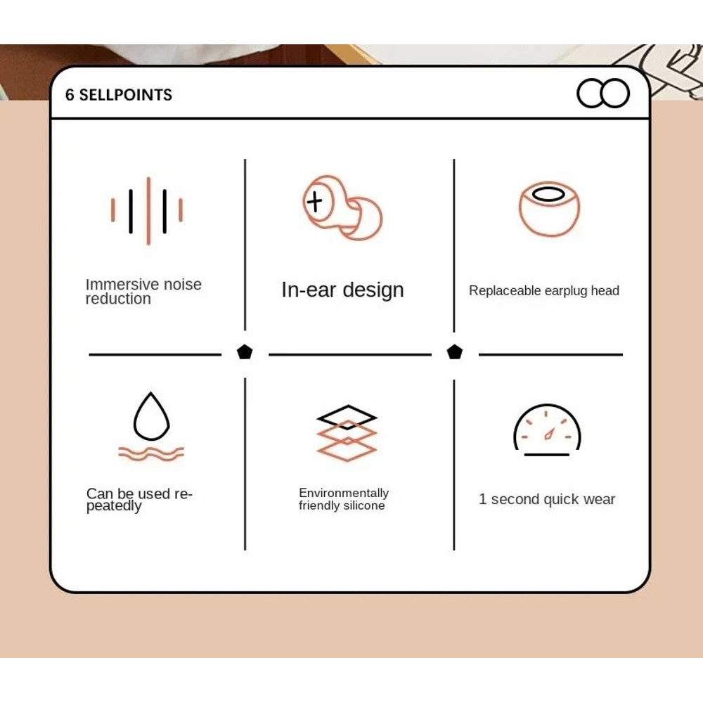 Silicone Sleep Earplugs For Noise Reduction 2