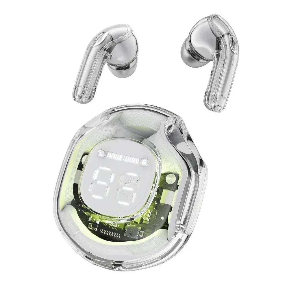 Transparent Bluetooth Earbuds With LED Display 6