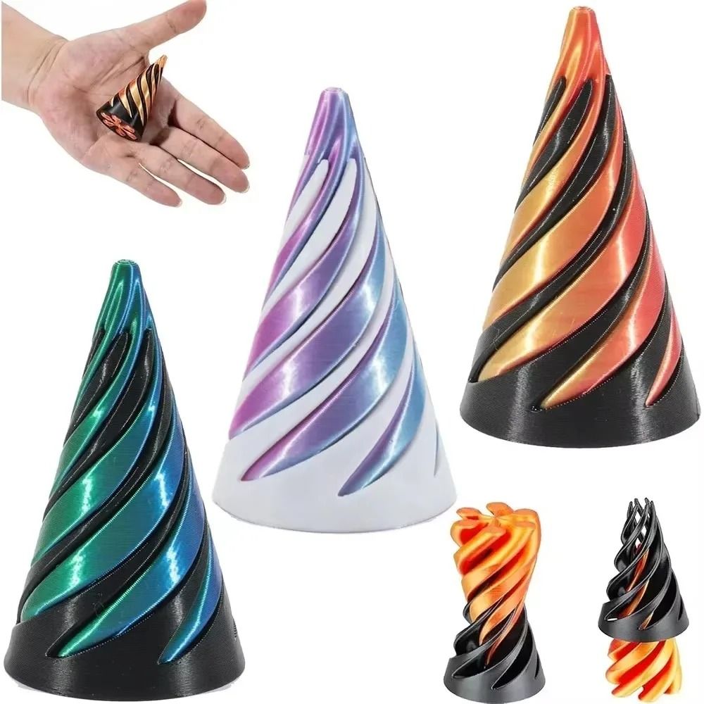 3D Spiral Cone Passthrough Sculpture 4