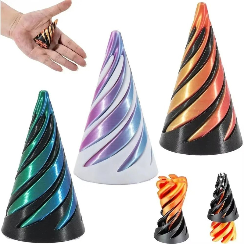 3D Spiral Cone Passthrough Sculpture 4