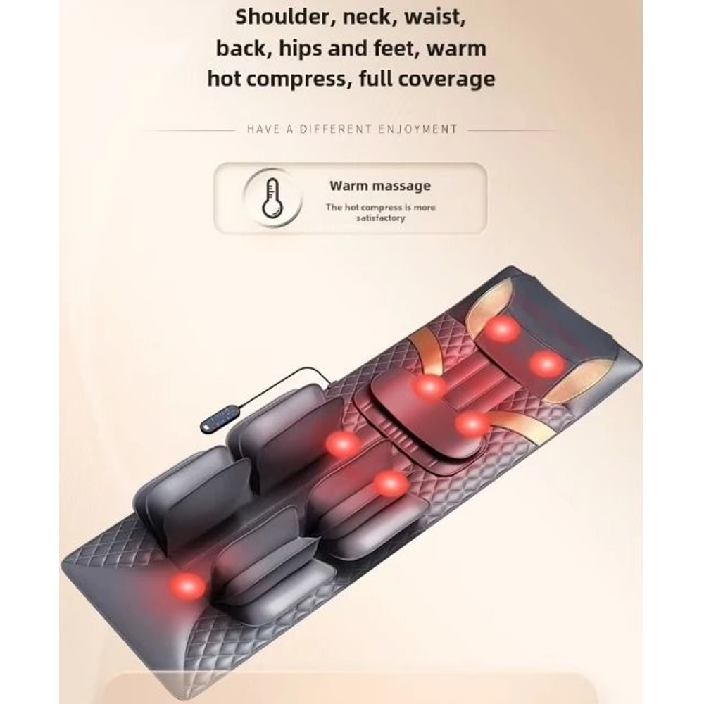 Full Body Heated Vibration Massage Mat With Neck And Lumbar Support 1