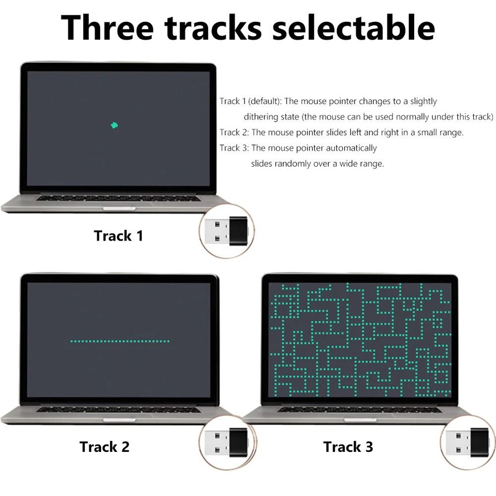 USB Mouse Jiggler Automatic Computer Mover 3