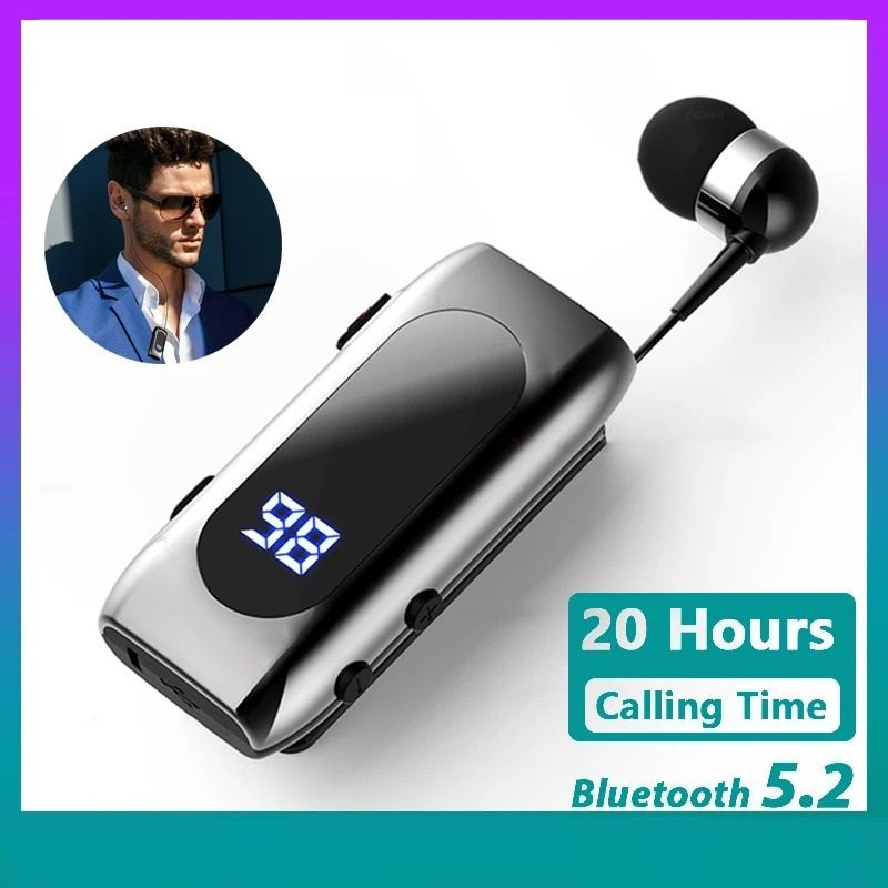 Wireless Business Earphones With LED Display And Noise Cancellation 0