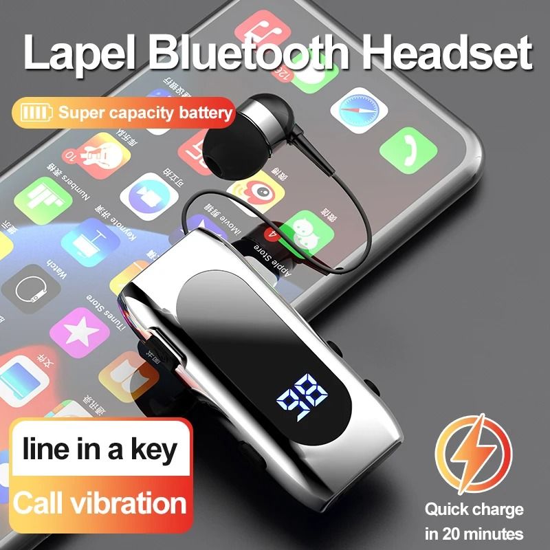 Wireless Business Earphones With LED Display And Noise Cancellation 2