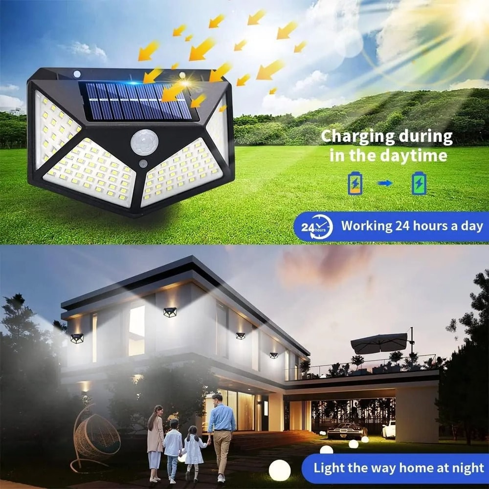 Waterproof Solar Motion Sensor Light For Outdoor Security 2