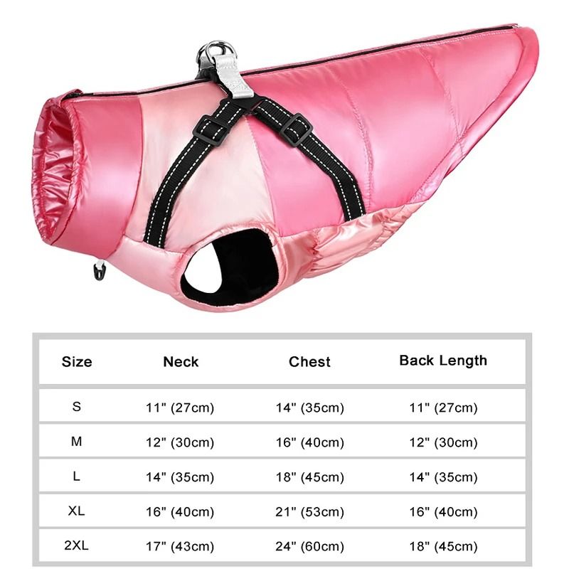 Waterproof Winter Dog Vest With Reflective Harness 9