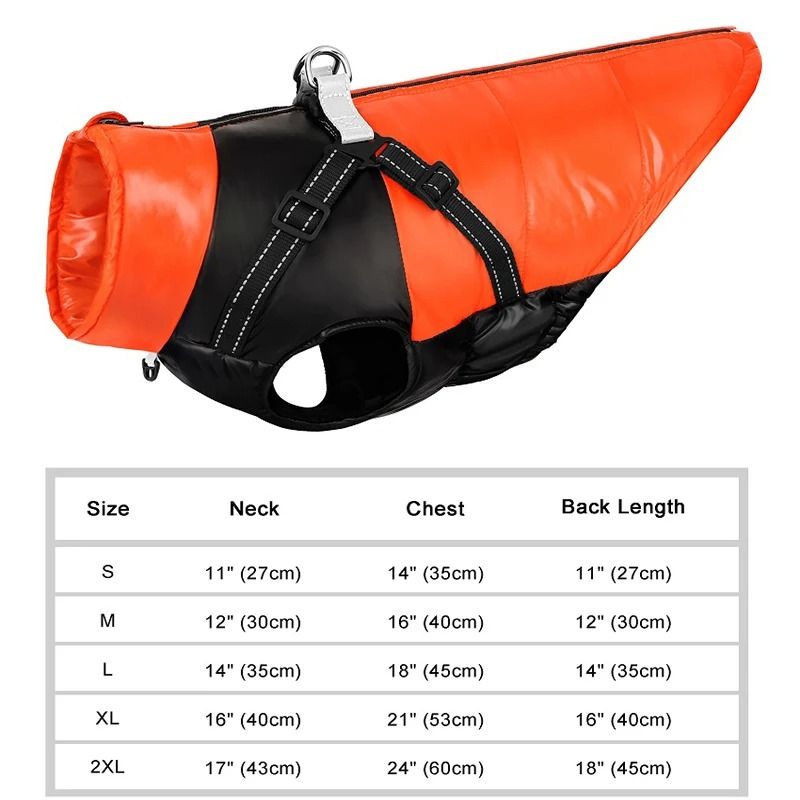 Waterproof Winter Dog Vest With Reflective Harness 11
