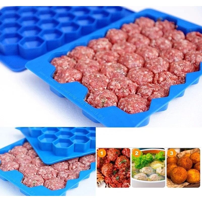 Silicone Meatball Mold With Lid For Easy Meal Prep 0