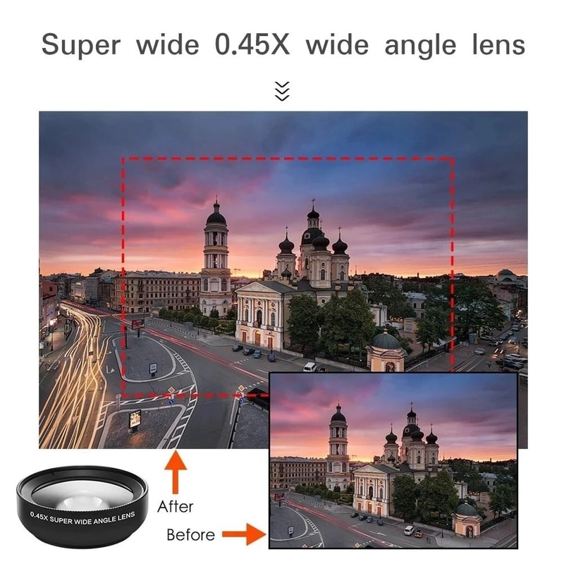 Professional Wide Angle And Macro Lens Kit For Smartphones 5