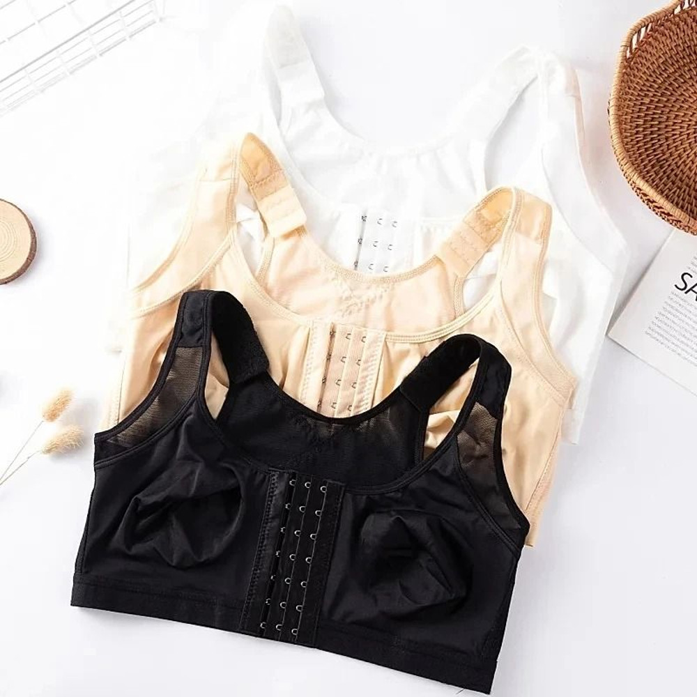 Front Closure Posture Support Lift Bra With Cross Back Design 5