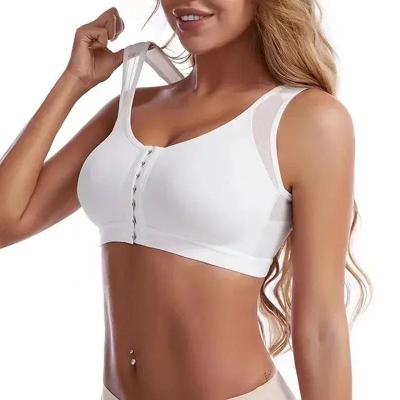 Front Closure Posture Support Lift Bra With Cross Back Design 7