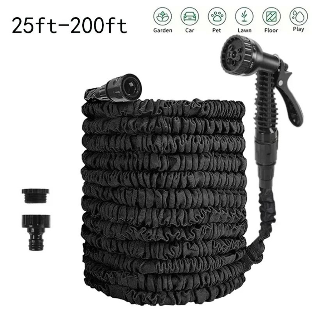 Expandable High Pressure Car Wash Hose With Multi Function Spray Nozzle 0